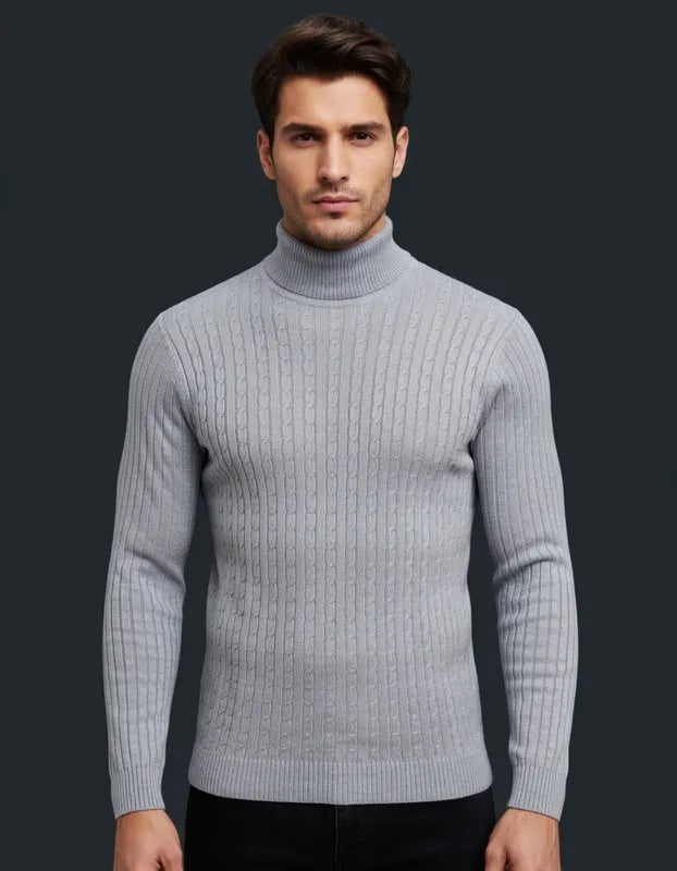 Men's Sweater Gray cable