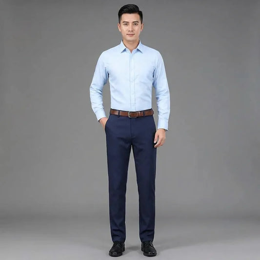 Men's navy blue trousers