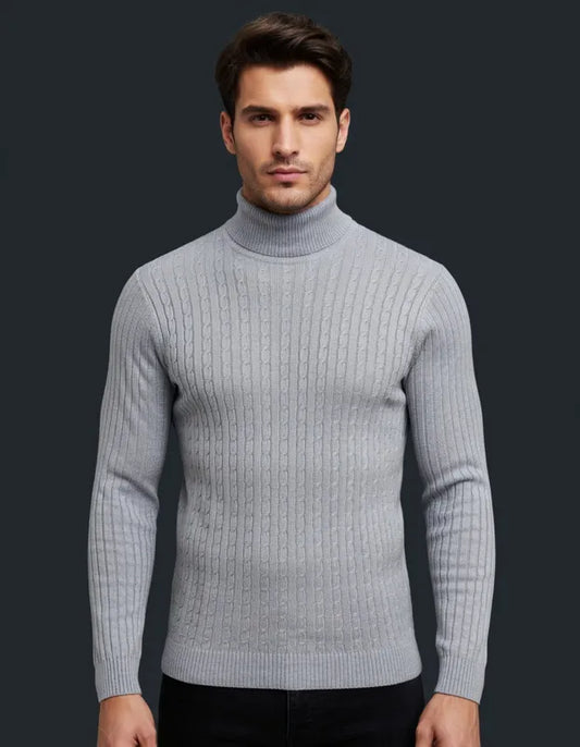 Men's Sweater Gray cable